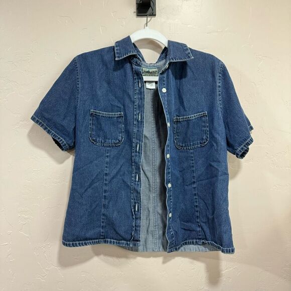 Pendelton Originals Size Large Short Sleeve Denim Button Up - Picture 1 of 4